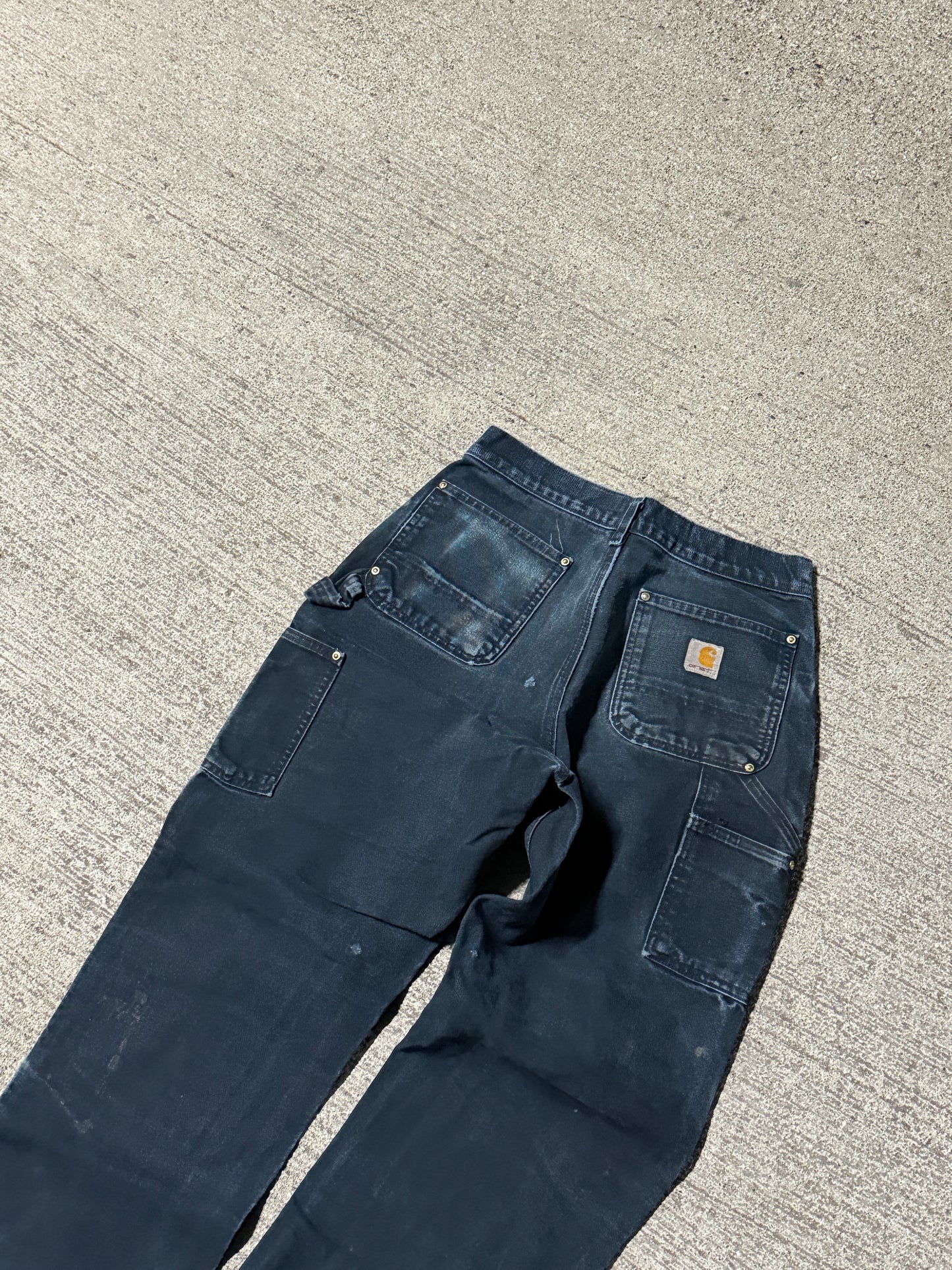 Vintage Black Double-Knee Carhartt Pants | 28x28