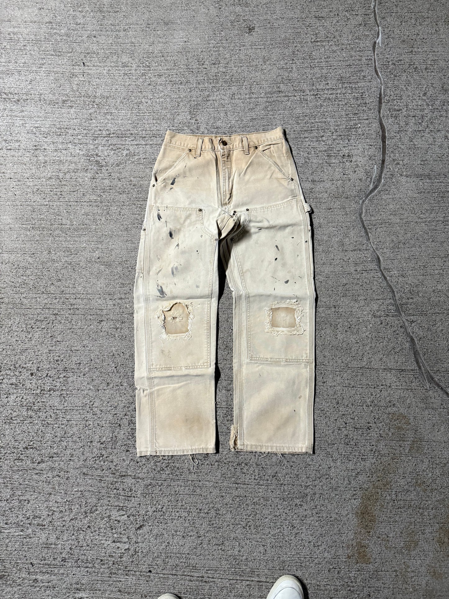 Vintage Tan Double-Knee Carhartt Pants | 28x30