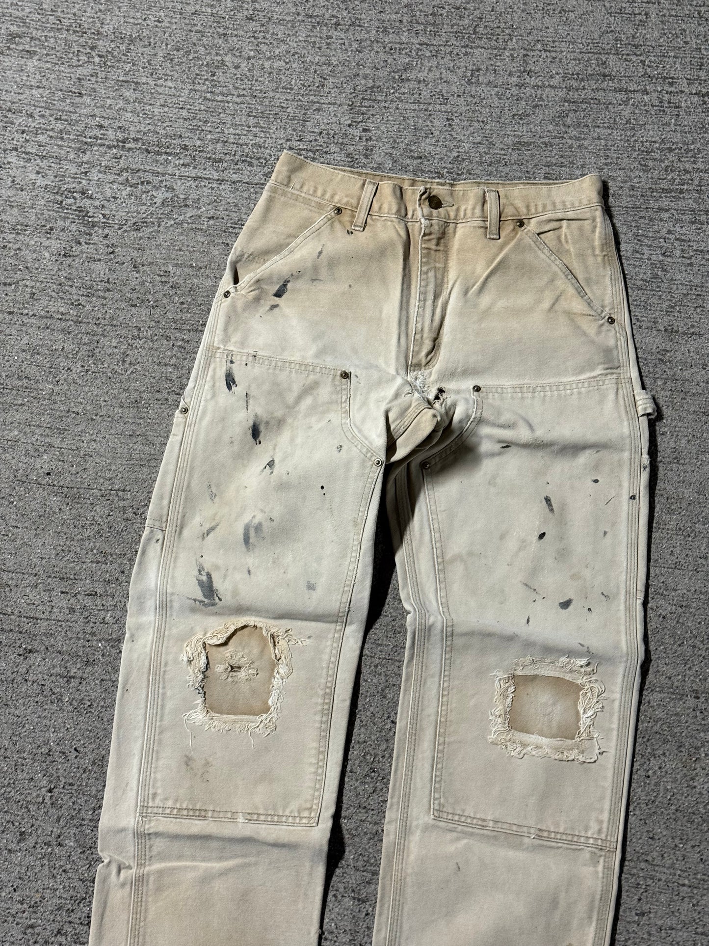 Vintage Tan Double-Knee Carhartt Pants | 28x30