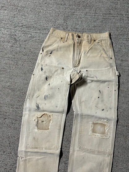 Vintage Tan Double-Knee Carhartt Pants | 28x30
