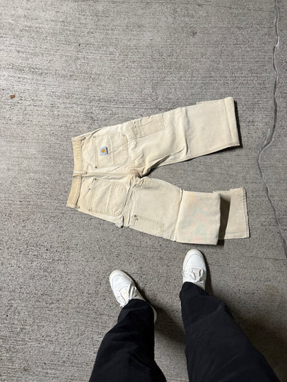 Vintage Tan Double-Knee Carhartt Pants | 28x30