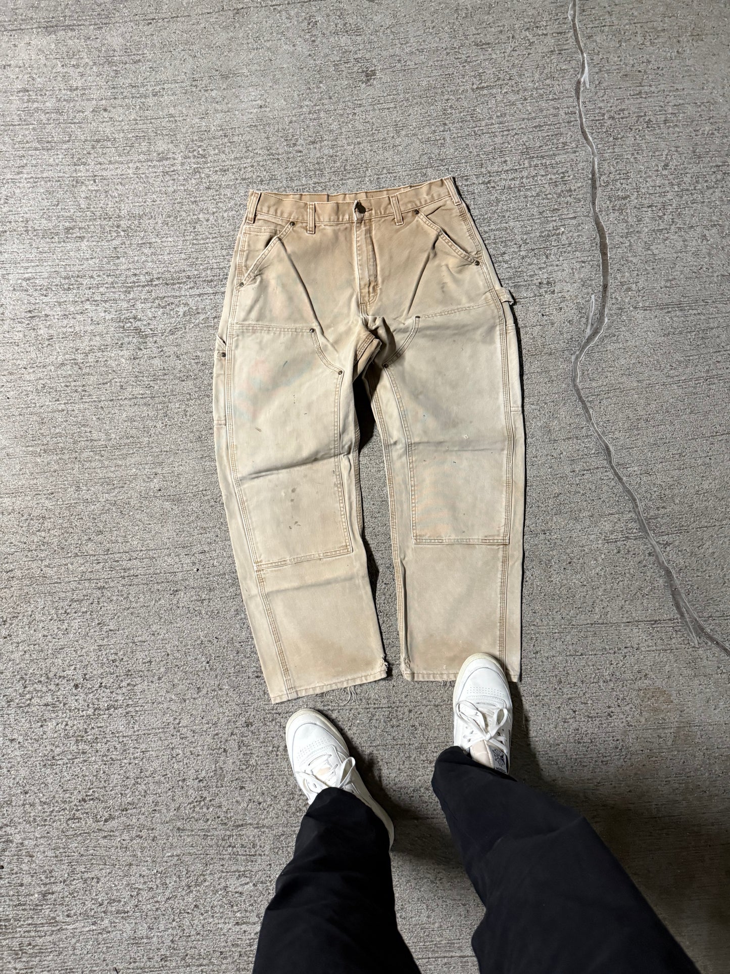 Vintage Tan Double-Knee Carhartt Pants | 32x30