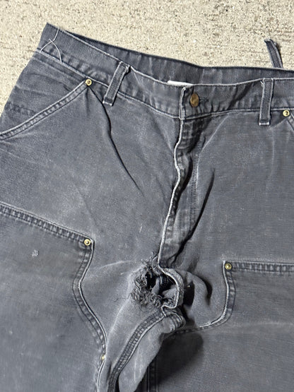Vintage Black Double-Knee Carhartt Pants | 34x32