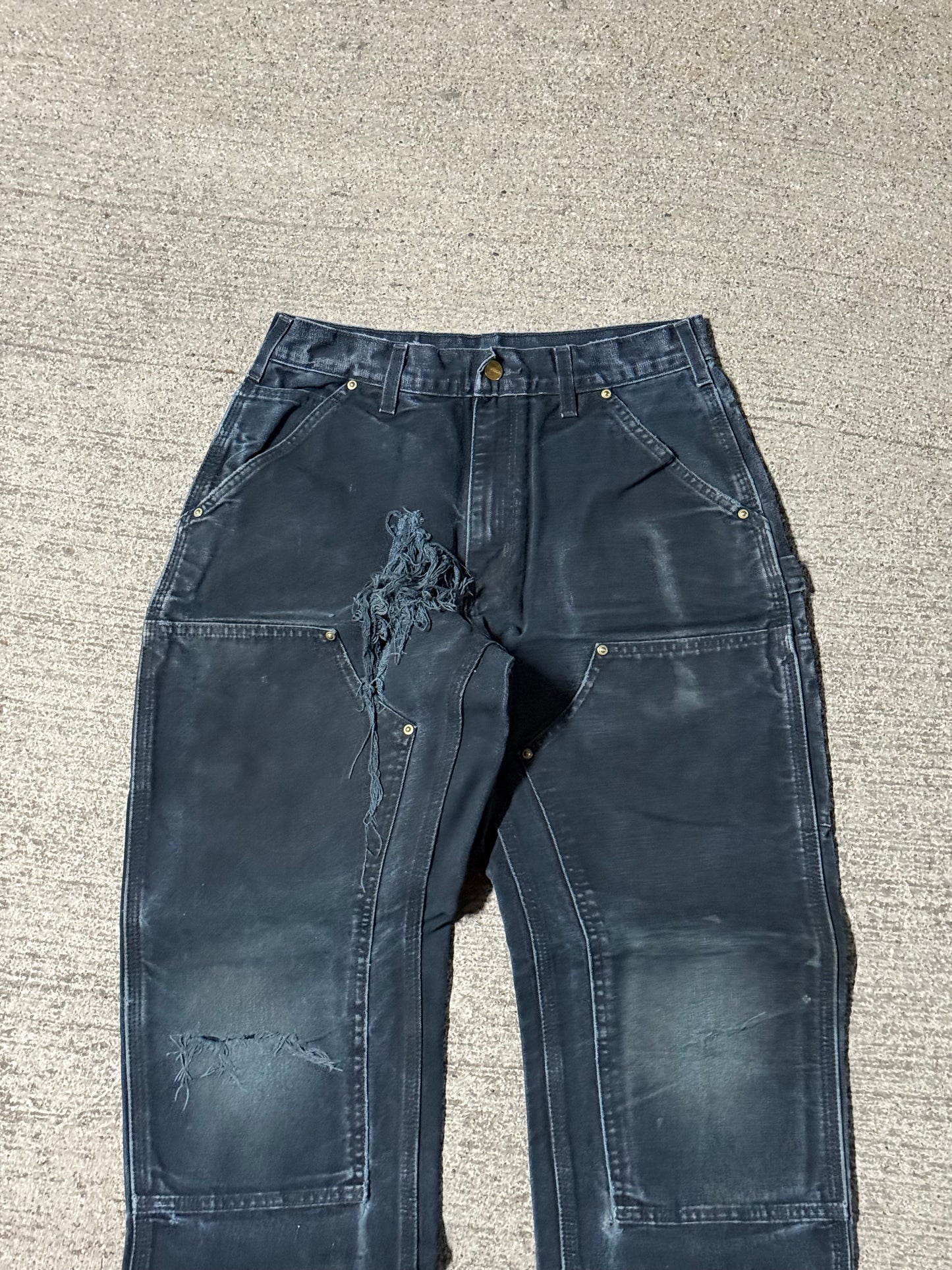 Vintage Black Double-Knee Carhartt Pants | 28x28