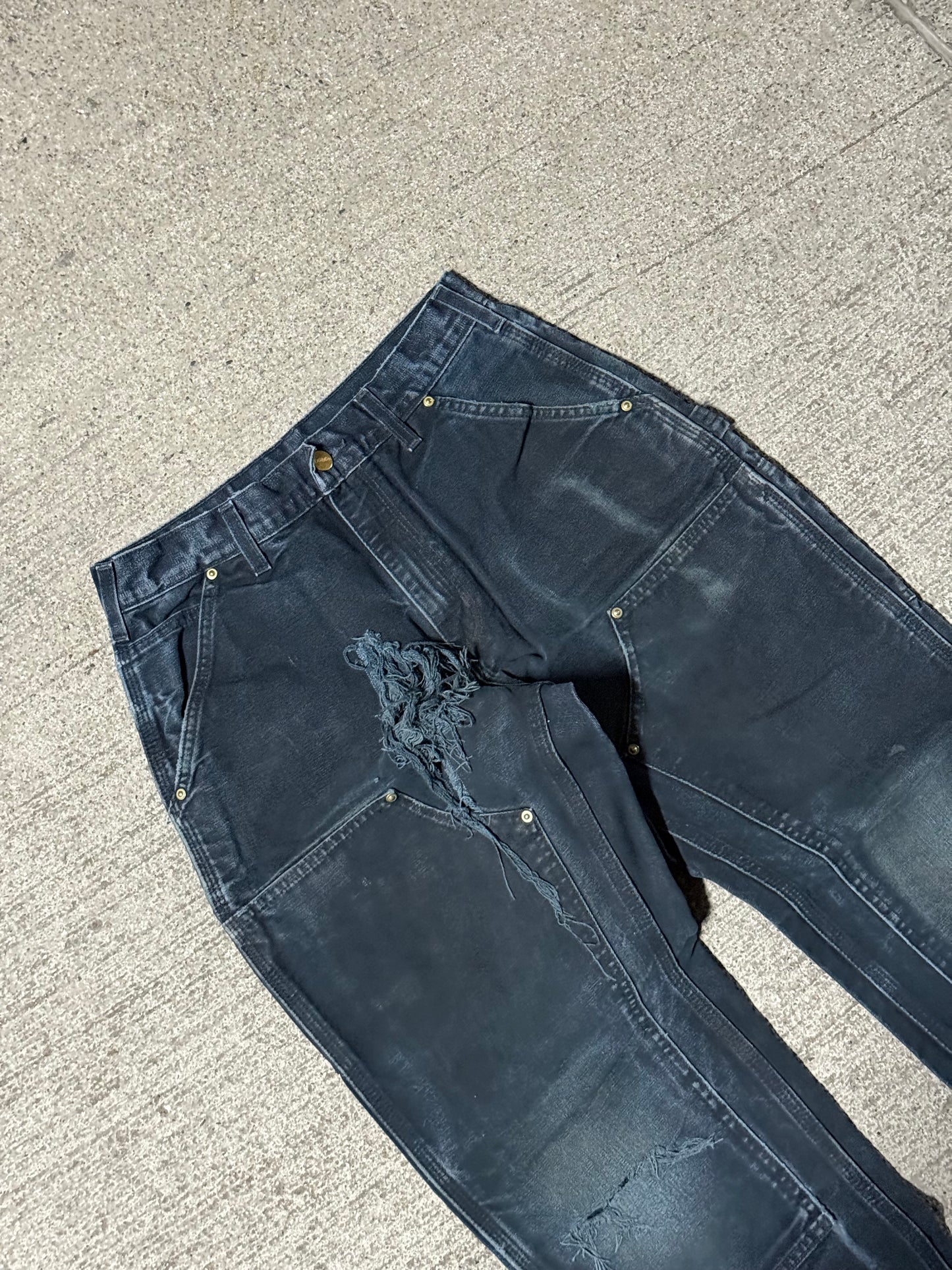 Vintage Black Double-Knee Carhartt Pants | 28x28