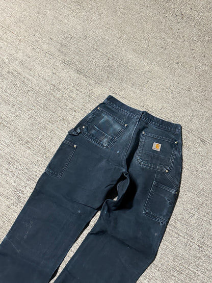 Vintage Black Double-Knee Carhartt Pants | 28x28
