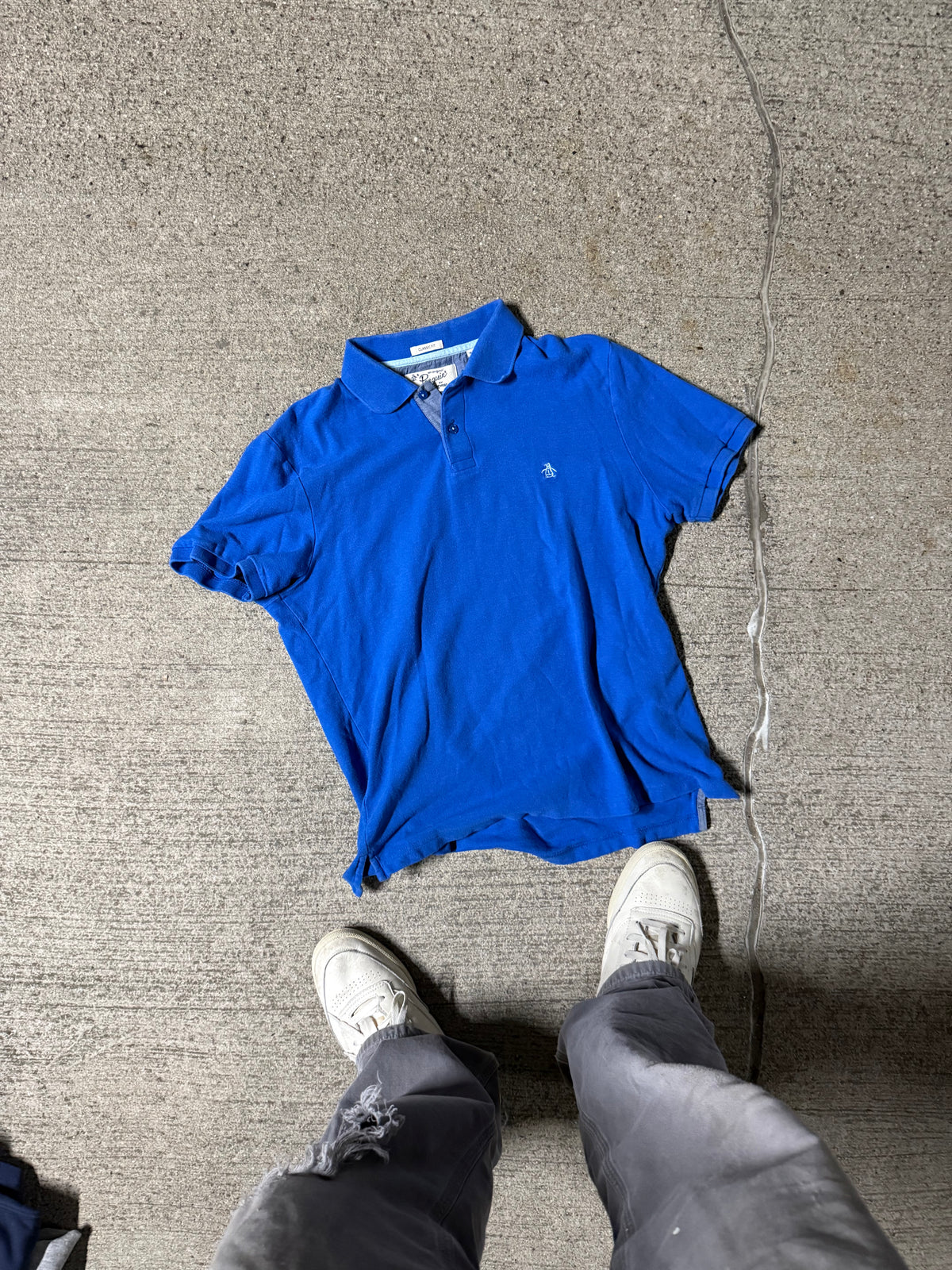 Vintage Blue Polo Tee | Medium