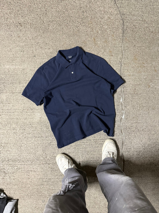 Dark Blue Polo Tee | Medium