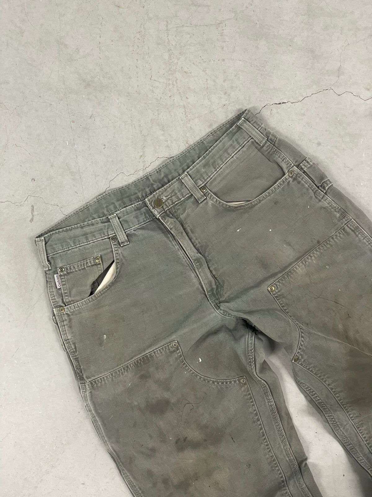 Distressed Carhartt Double Knee Pants | 36x34